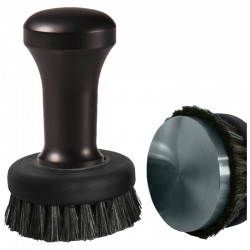 LEO COFFEE TAMPER, BLACK HANDLE WITH S. STEEL FLAT BASE D.53MM