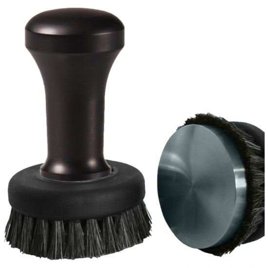 LEO COFFEE TAMPER, BLACK HANDLE WITH S. STEEL FLAT BASE D.53MM
