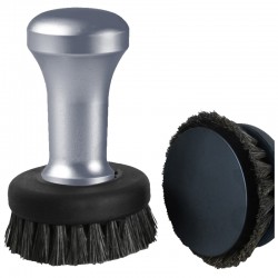 LEO COFFEE TAMPER, GUNMETAL HANDLE WITH S. STEEL TEFLON® COATED FLAT BASE D.53MM