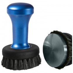 LEO COFFEE TAMPER, BLUE HANDLE WITH S. STEEL FLAT BASE D.54MM
