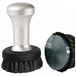 LEO COFFEE TAMPER, SILVER HANDLE WITH S. STEEL FLAT BASE D.57MM