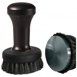LEO COFFEE TAMPER, BLACK HANDLE WITH S. STEEL FLAT BASE D.57MM