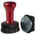 LEO COFFEE TAMPER, RED HANDLE WITH S. STEEL FLAT BASE D.57MM