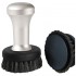 LEO COFFEE TAMPER, SILVER HANDLE WITH S. STEEL TEFLON® COATED FLAT BASE D.57MM
