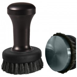LEO COFFEE TAMPER, BLACK HANDLE WITH S. STEEL FLAT BASE D.58,5MM