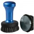LEO COFFEE TAMPER, BLUE HANDLE WITH S. STEEL FLAT BASE D.58MM