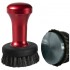 LEO COFFEE TAMPER, RED HANDLE WITH S. STEEL FLAT BASE D.58MM