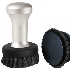 LEO COFFEE TAMPER, SILVER HANDLE WITH S. STEEL TEFLON® COATED FLAT BASE D.58MM
