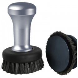 LEO COFFEE TAMPER, GUNMETAL HANDLE WITH S. STEEL TEFLON® COATED FLAT BASE D.58MM