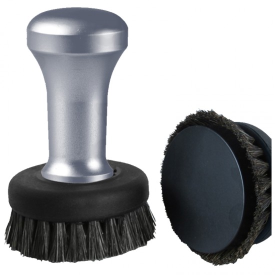 LEO COFFEE TAMPER, GUNMETAL HANDLE WITH S. STEEL TEFLON® COATED FLAT BASE D.58MM