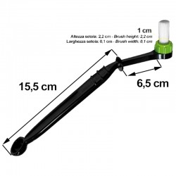 LONG SHOWER CLEANING NYLON BRUSH WITH INTERCHANGEABLE HEAD