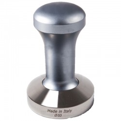 FANTASY COFFEE TAMPER, GUNMETAL HANDLE WITH S. STEEL CONVEX BASE D.53MM