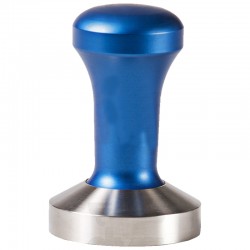 FANTASY COFFEE TAMPER, BLUE HANDLE WITH S. STEEL FLAT BASE DIA 54MM