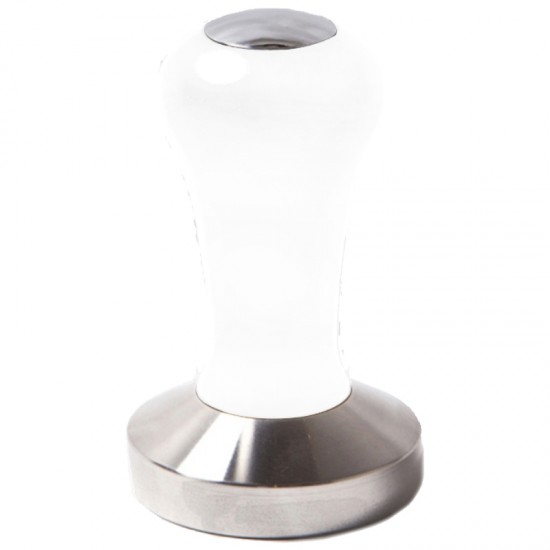 TOP CLASS COFFEE TAMPER, WHITE WOOD HANDLE WITH FLAT BOTTOM DIA 57