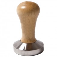 CLASS COFFEE TAMPER, NATURAL WOOD HANDLE WITH FLAT BOTTOM D.58,5MM
