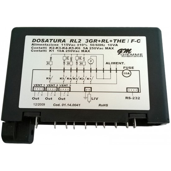 centralina - placa electronica DOS RL2-3GR+3THE+RL/ON-OF/C V230 (LA SCALA)