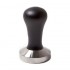 MOTTA - tamper MOTTA pentru cafea , maner negru din lemn, baza inox plana ,53mm