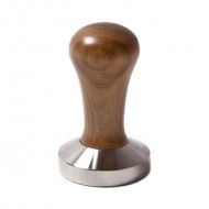 Tamper - presator cafea CLASS , baza inox, maner de lemn de nuc, talpa plana 58 mm