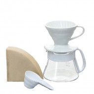 HARIO V60 POUR OVER KIT CERAMIC WHITE 01