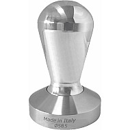 EGGY COFFEE TAMPER, SHINY ALUMINIUM HANDLE WITH S. STEEL FLAT BASE D.58,5MM 