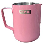 Latiera ibric inox spumare lapte 350ml BABY PINK