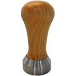 CLASS COFFEE TAMPER, NATURAL WOOD HANDLE WITH S. STEEL FLAT BASE DIA 41