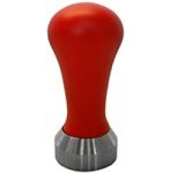 CLASS COFFEE TAMPER, RED WOOD HANDLE WITH S. STEEL FLAT BASE DIA 41