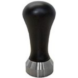 CLASS COFFEE TAMPER, BLACK WOOD HANDLE WITH S. STEEL FLAT BASE DIA 41