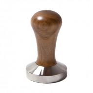 CLASS COFFEE TAMPER, ITALIAN WALNUT HANDLE WITH FLAT BOTTOM D.49