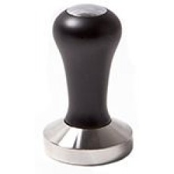 TOP CLASS COFFEE TAMPER, BLACK WOOD HANDLE WITH FLAT BOTTOM DIA 49