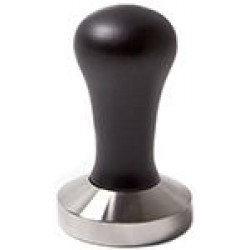 CLASS COFFEE TAMPER, BLACK WOOD HANDLE WITH S. STEEL FLAT BASE DIA 49