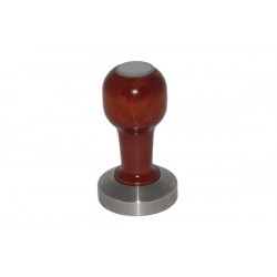Tamper presor cafea baza inox plana maner lemn 51mm