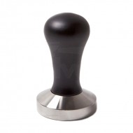 CLASS COFFEE TAMPER, BLACK WOOD HANDLE WITH ROUND BOTTOM DIA 53