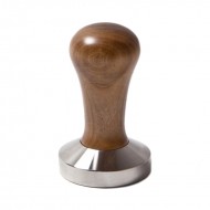 CLASS COFFEE TAMPER, NATIONAL WALNUT HANDLE WITH FLAT BOTTOM DIA 53