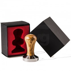 Tamper Competitie maner lemn olive baza inox plata diametru 58,5mm
