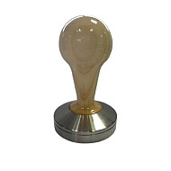 Tamper cafea COMPETITION baza inox plana maner lemn 57,5mm