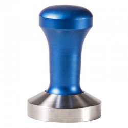 FANTASY COFFEE TAMPER, BLUE HANDLE WITH S. STEEL CONVEX BASE DIA 58