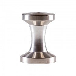 FANTASY COFFEE TAMPER, SILVER HANDLE WITHT DOUBLE DIAMETER 58/53 S. STEEL CONVEX