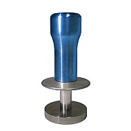 DYNAMOMETRIC COFFEE TAMPER, BLUE ANODIZED ALUMINIUM HANDLE AND S. STEEL BASE DIA 58 mm
