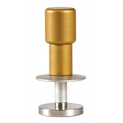 DYNAMOMETRIC COFFEE TAMPER, GOLD ANODIZED ALUMINIUM HANDLE AND S. STEEL BASE DIA 58 mm