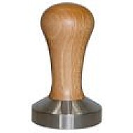 tamper - presator cafea CLASS , maner lemn natural , baza inox plata , 53 mm