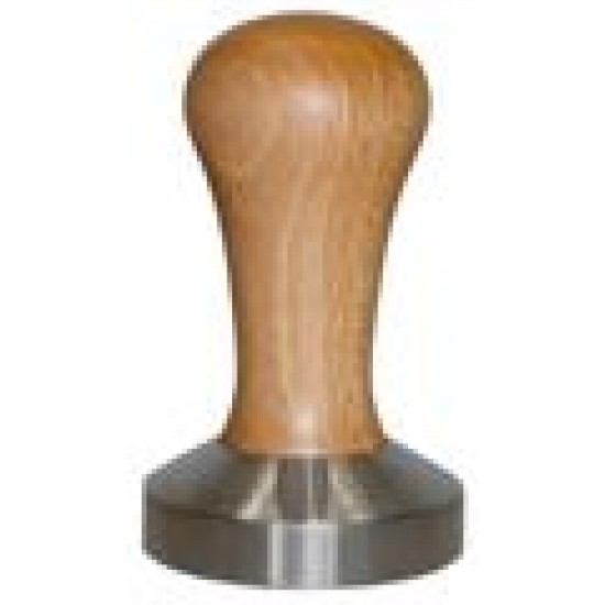 tamper - presator cafea CLASS , maner lemn natural , baza inox plata , 53 mm