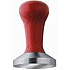 MOTTA - tamper MOTTA pentru cafea, maner rosu din lemn, baza inox plata ,58mm