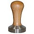 tamper - presator cafea CLASS , maner lemn natural , baza inox convexa , 58 mm