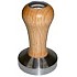 tamper-presor cafea TOP CLASS ,maner de lemn cu cap cromat, baza inox plana 58 mm	