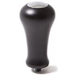 BLACK WOOD HANDLE TAMPER WITH CHROME PLUG