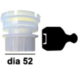 Adaptor plastic Dia 52 with ending plate