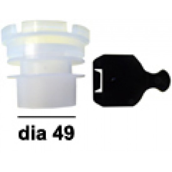 Adaptor plastic Dia 49 with ending plate