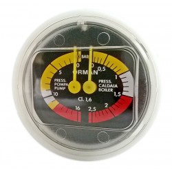BOILER PUMP MANOMETER D.63 0-2.5/0-16 BAR
