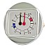 BRASILIA MANOMETER D/SCALE VERTICAL, METAL BOX